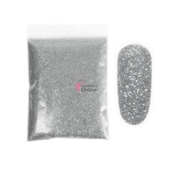 Decor pentru unghii NADP020FF 10g sclipici glitter Silver Diamond